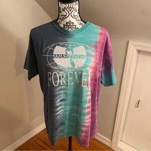 Wu-Tang Forever Tie Dye Short Sleeve Hip Hop Band T Shirt Mens Size M Medium